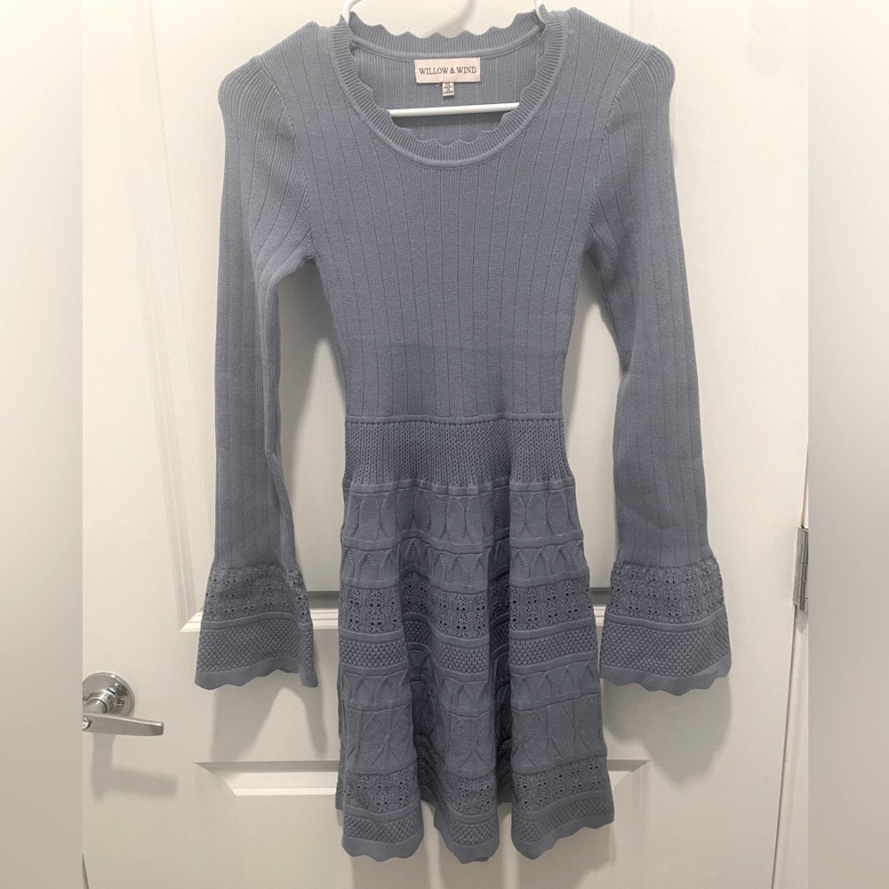 Knitted Long Sleeve Sweater Dress